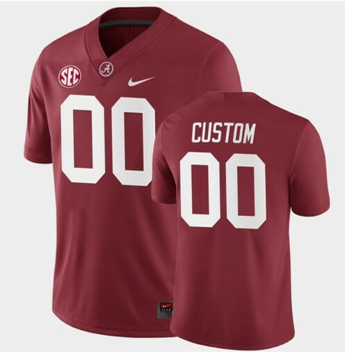 Custom Alabama Jersey Name and Number Crimson College Football Home Game 1 Custom Alabama Jersey Name and Number Crimson College Football Home Game