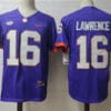 Clemson Tigers 16 Trevor Lawrence College Football Jersey Blue