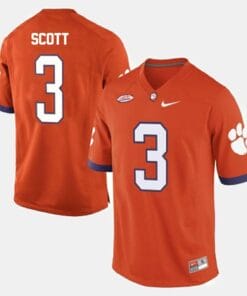 Clemson Tigers #3 Artavis Scott College Football Orange Jersey