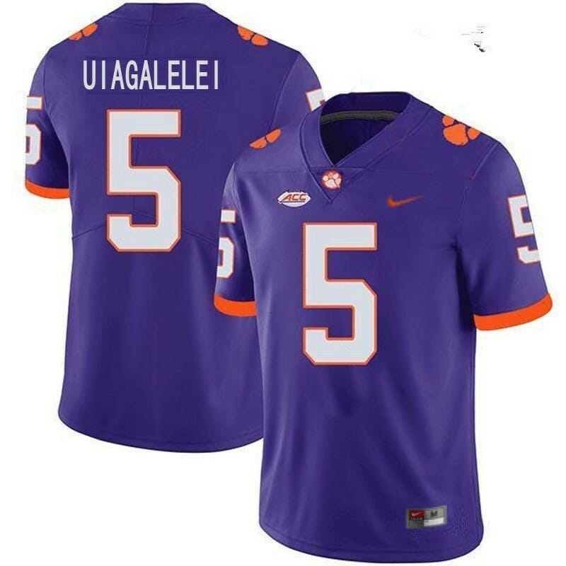 Clemson Tigers #5 D.J. Uiagalelei NCAA College Football Jersey Purple 1 Clemson Tigers #5 D.J. Uiagalelei NCAA College Football Jersey Purple