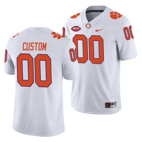 Clemson Custom Jersey Legend Stitched College NCAA Football White 10 Clemson Custom Jersey Legend Stitched College NCAA Football White