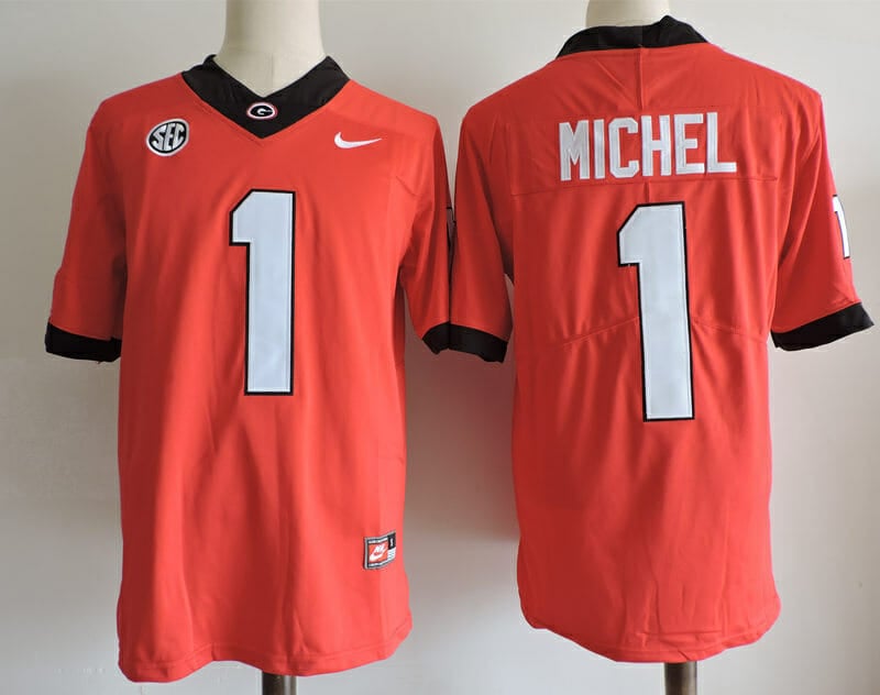 Georgia Bulldogs #1 Sony Michel College Football Jersey 1 Georgia Bulldogs #1 Sony Michel College Football Jersey