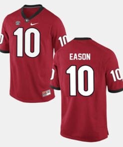 Georgia Bulldogs #10 Jacob Eason College Football Red Jersey