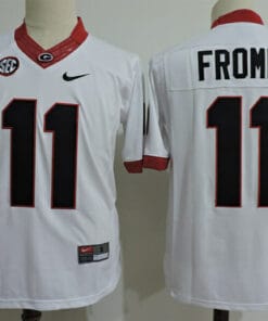 Georgia Bulldogs #11 Jake Fromm College Football Jersey White