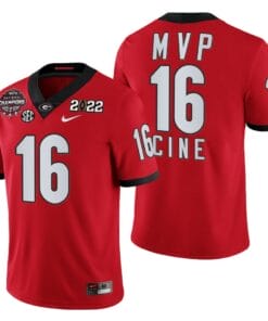 Kirby Smart Jersey Uga #16 2021-22 CFP National Champions Honor Coah Uniform Red