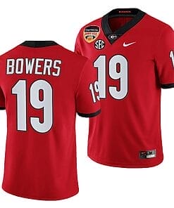 Brock Bowers Uga Jersey #19 2021 Orange Bowl College Football Red