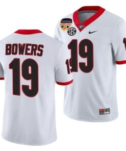 Georgia Bulldogs Brock Bowers Jersey #19 2021 Orange Bowl 100th Anniversary NCAA Football White