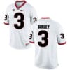 Georgia Bulldogs 3 Todd Gurley II College Football Jersey White SEC Patch