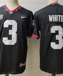 Georgia Bulldogs #3 White College Football Jersey