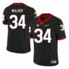Georgia Bulldogs 34 Herchel Walker College Football Jersey Black