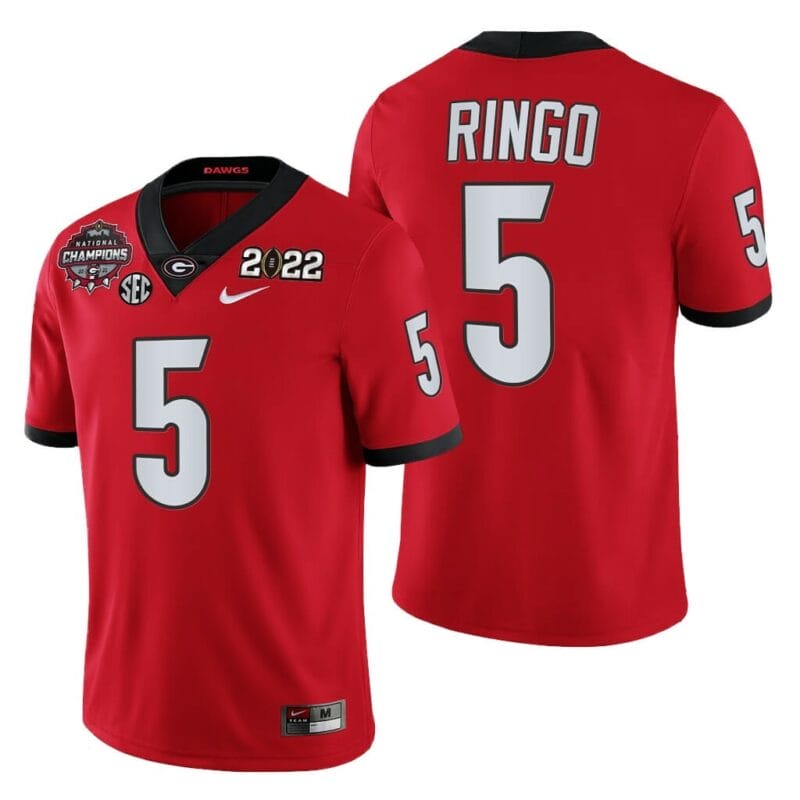 Kelee Ringo Uga Jersey #5 2021-22 CFP National Champions Uniform Red 8 Kelee Ringo Uga Jersey #5 2021-22 CFP National Champions Uniform Red