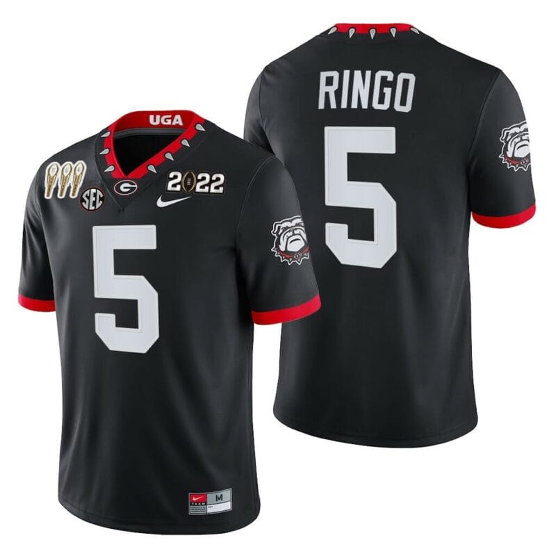 Kelee Ringo Jersey #5 Uga 3-Times CFP National Champions Alternate Uniform Black