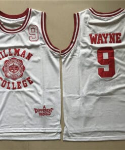 Hillman College #9 Dwyane Wayne Basketball Jersey White