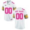 Iowa Hawkeyes Custom Name and Number NCAA Football Jersey Pink White 7 Iowa Hawkeyes Custom Name and Number NCAA Football Jersey Pink White