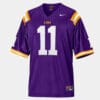 Lsu Tigers #11 Spencer Ware College Football Purple Jersey