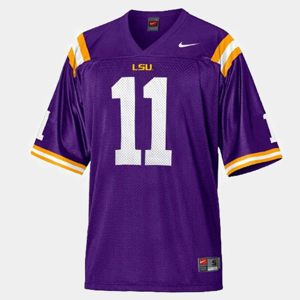 Lsu Tigers #11 Spencer Ware College Football Purple Jersey 1 Lsu Tigers #11 Spencer Ware College Football Purple Jersey