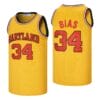 Maryland #34 Bias Movie Basketball Jersey Yellow 7 Maryland 34 Bias Movie Basketball Jersey Yellow