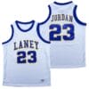 Michael Jordan #23 Laney Movie Basketball Jersey White 5 Michael Jordan 23 Laney Movie Basketball Jersey White