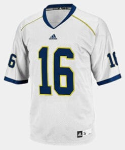 Michigan Wolverines #16 Denard Robinson College Football White Jersey