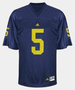 Michigan Wolverines #5 John Wangler College Football Blue Jersey