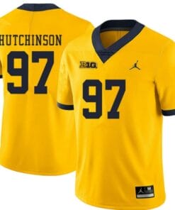Michigan Wolverines #97 Aidan Hutchinson Yellow College Football Jersey