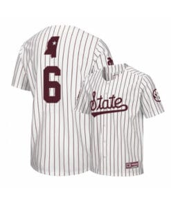 Mississippi State Bulldogs 6 Kamren James White Baseball Jersey