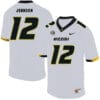 Missouri Tigers #12 Johnathon Johnson College Football Jersey White