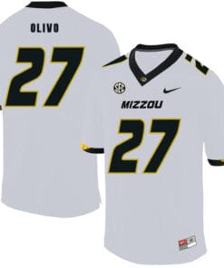 Missouri Tigers #27 Brock Olivo NCAA College Football Jersey White