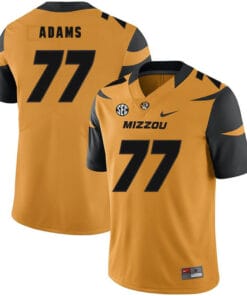 Missouri Tigers #77 Paul Adams NCAA College Football Jersey Gold