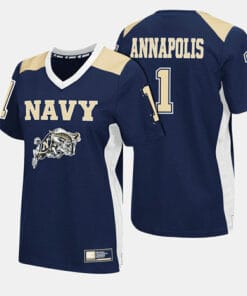 Navy Midshipmen #1 College Football Navy Jersey