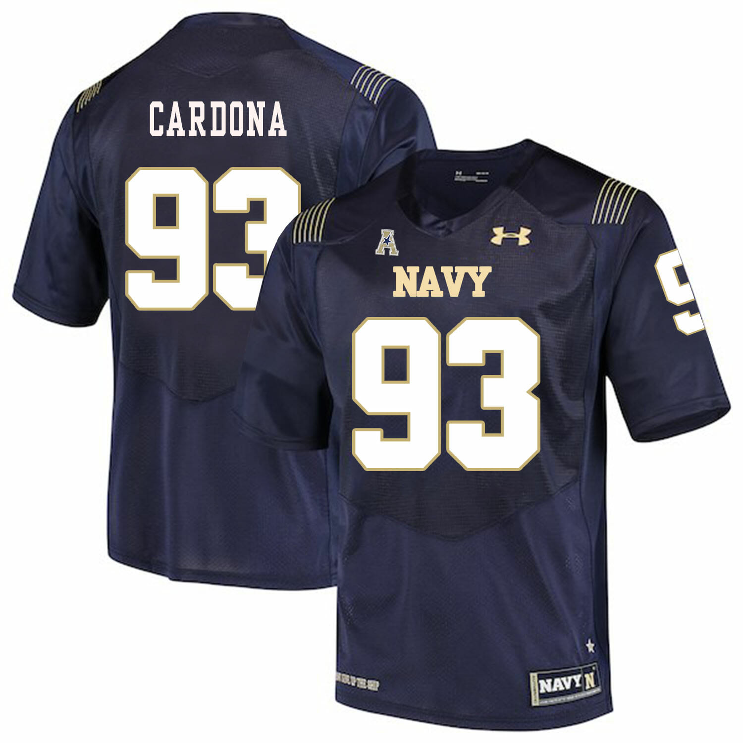 Navy Midshipmen #93 Joe Cardona College Football Jersey Stitched 1 Navy Midshipmen #93 Joe Cardona College Football Jersey Stitched
