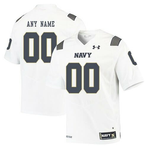 Custom Midshipmen Jersey Name and Number NCAA College Football White 10 Custom Midshipmen Jersey Name and Number NCAA College Football White