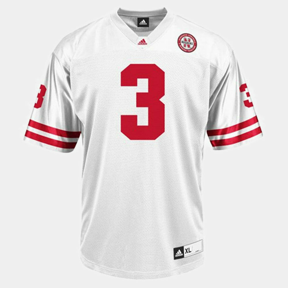 Nebraska Cornhuskers #3 Taylor Martinez College Football White Jersey 1 Nebraska Cornhuskers #3 Taylor Martinez College Football White Jersey