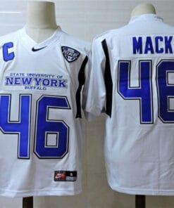 New York Buffalo #46 Mack College Football Jersey White