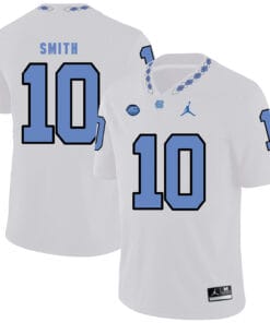 North Carolina Tar Heels #10 Andre Smith NCAA Football Jersey White