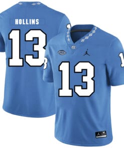 North Carolina Tar Heels #13 Mack Hollins NCAA Football Jersey Blue