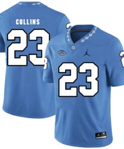 North Carolina Tar Heels #23 Cayson Collins Football Jersey Blue