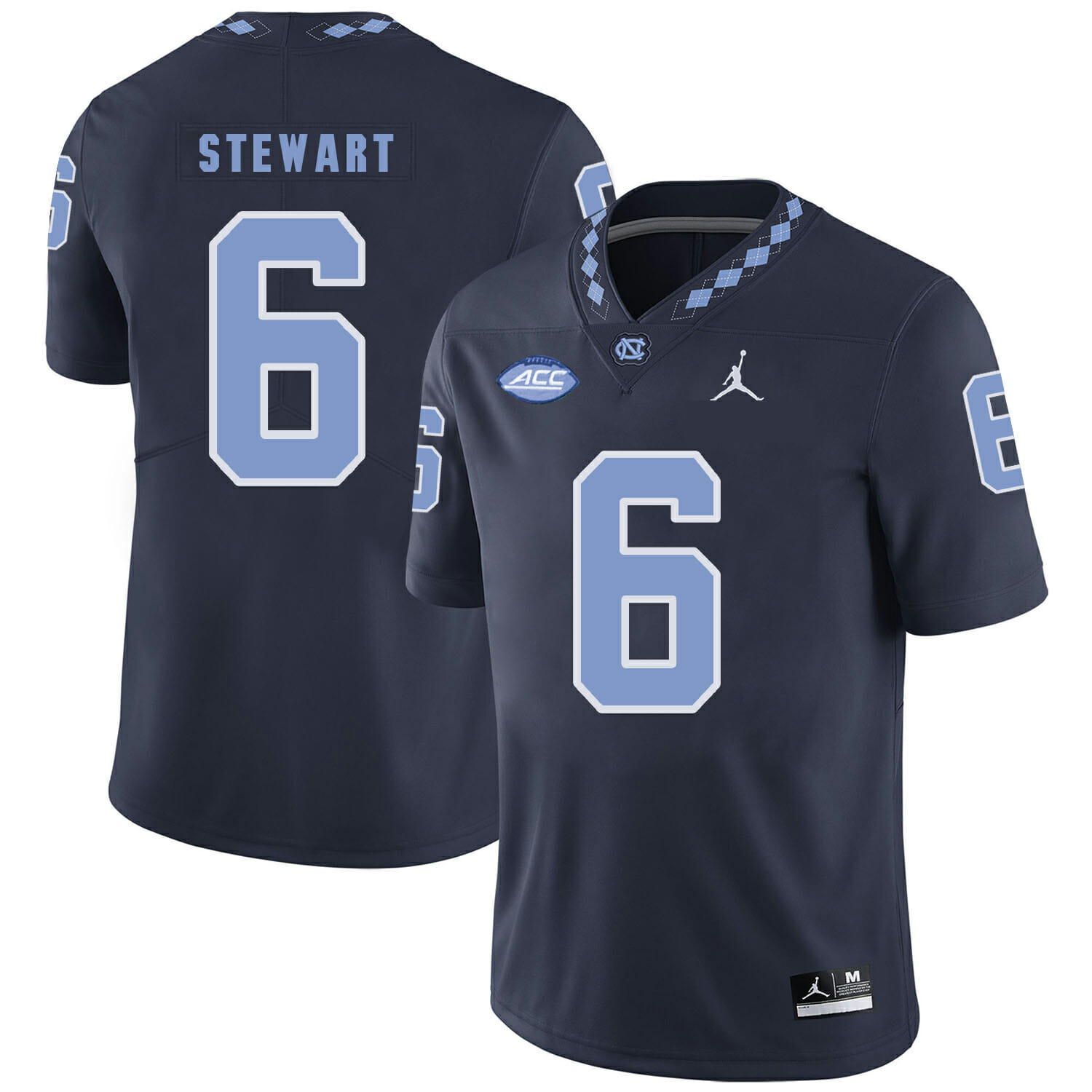 North Carolina Tar Heels #6 MJ Stewart NCAA Football Jersey Black 1 North Carolina Tar Heels #6 MJ Stewart NCAA Football Jersey Black