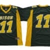 North Dakota State Bison #11 Carson Wentz Football Jersey Green 6 North Dakota State Bison #11 Carson Wentz Football Jersey Green