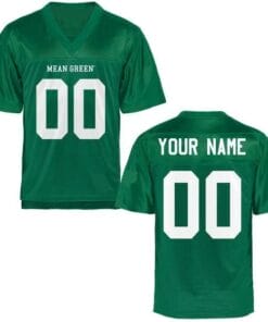 North Texas Custom Jersey Name and Number NCAA College Football Green
