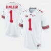 Ohio State Buckeyes #1 Braxton Miller College Football White Jersey 6 Ohio State Buckeyes #1 Braxton Miller College Football White Jersey