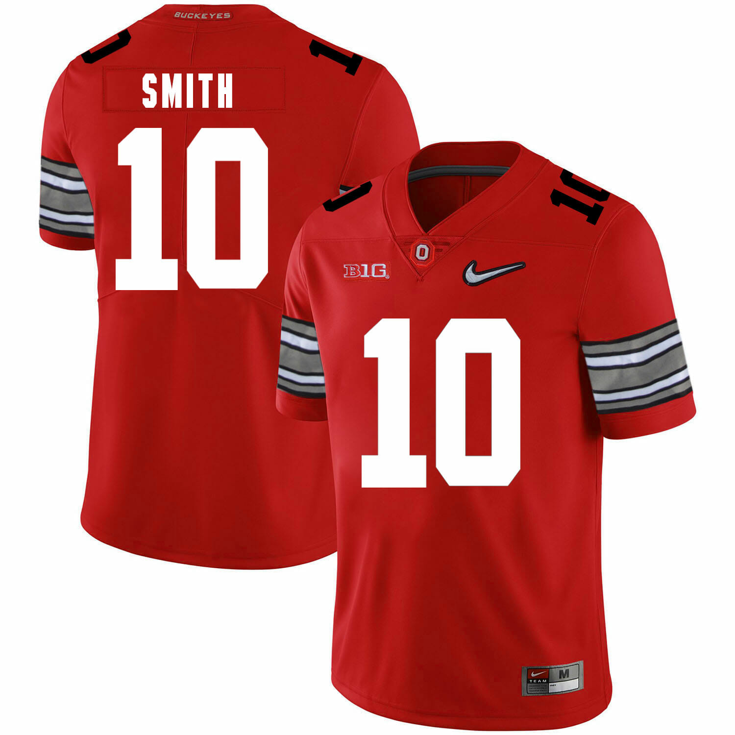 Ohio State Buckeyes #10 Troy Smith Football Jersey Diomand Red 1 Ohio State Buckeyes #10 Troy Smith Football Jersey Diomand Red