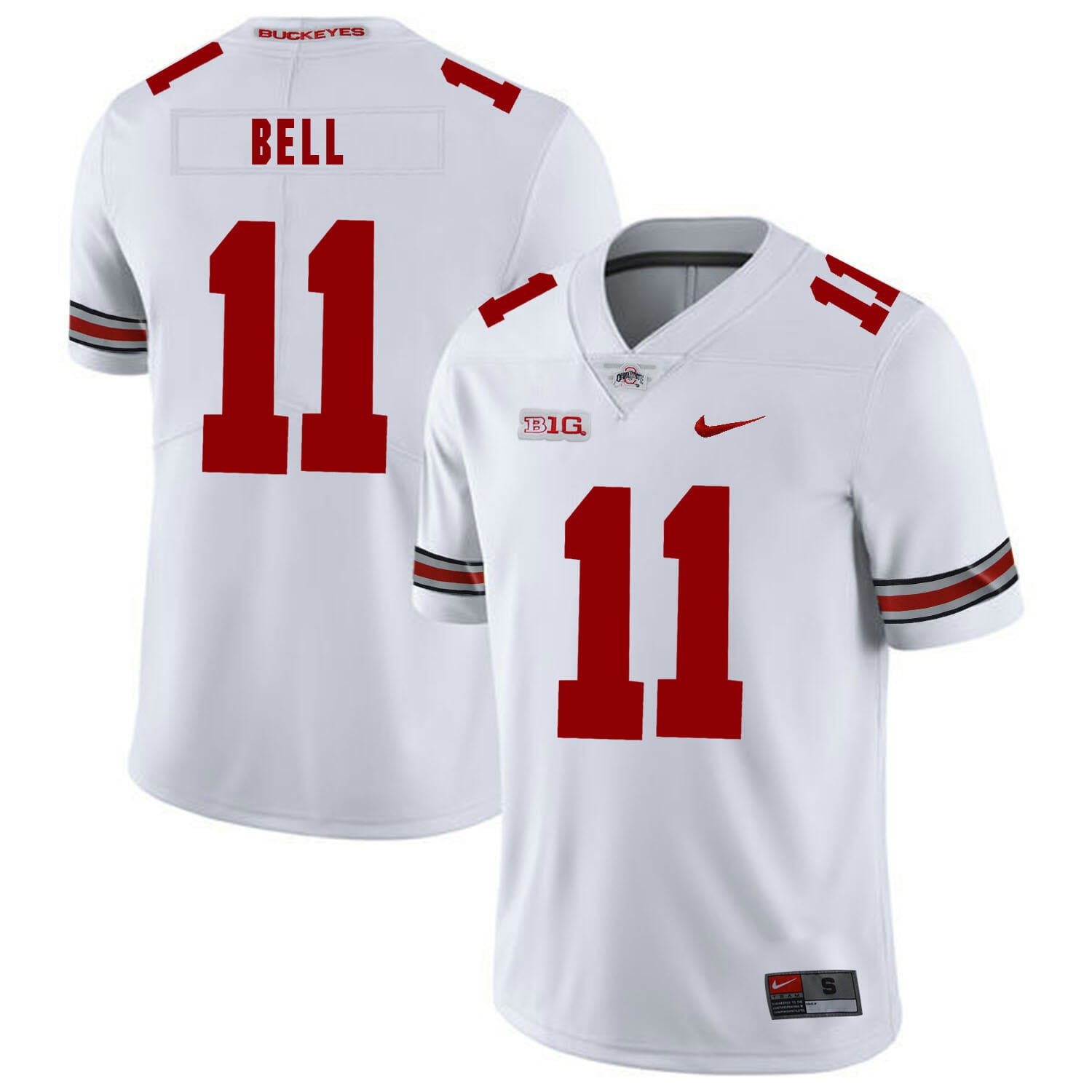 Ohio State Buckeyes #11 Vonn Bell Football Jersey White 1 Ohio State Buckeyes #11 Vonn Bell Football Jersey White