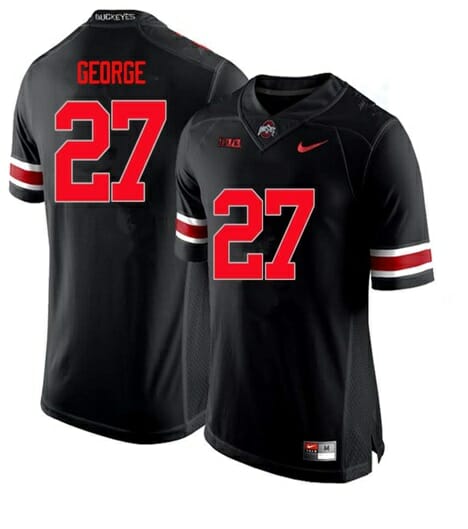 Ohio State Buckeyes #27 Eddie George NCAA College Football Black Jersey 1 Ohio State Buckeyes #27 Eddie George NCAA College Football Black Jersey