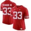 Ohio State Buckeyes #33 Master Teague NCAA Football Jersey Red