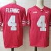 Ohio State Buckeyes #4 Fleming College Football Jersey Red 6 Ohio State Buckeyes 4 Fleming College Football Jersey Red