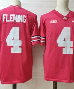Ohio State Buckeyes #4 Fleming College Football Jersey Red