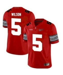 Ohio State Buckeyes #5 Garrett Wilson NCAA Football Jersey Red
