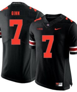 Ohio State Buckeyes #7 Ted Ginn Jr College Football Jersey Black Shadow