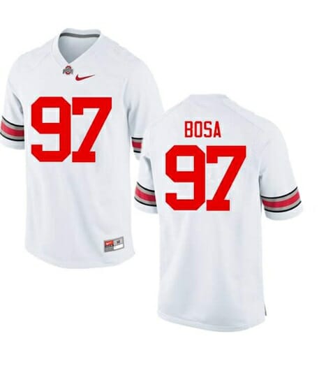 Ohio State Buckeyes #97 Joey Bosa Limited NCAA College Football Jersey White 1 Ohio State Buckeyes #97 Joey Bosa Limited NCAA College Football Jersey White